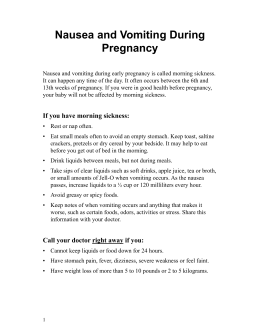 Nausea and Vomiting During Pregnancy - Spanish