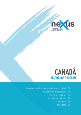 Trabajo remunerado en Canadá - NEXUS Training and Mobility