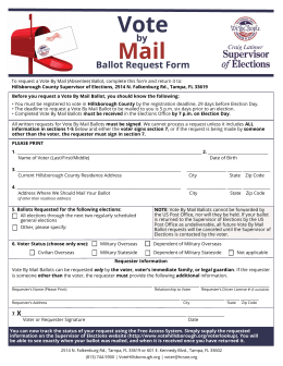 Vote Mail - Supervisor of Elections