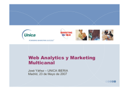 Web Analytics y Marketing Multicanal