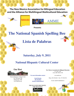 Visit this website - National Spanish Spelling Bee