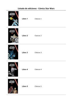 Listado de ediciones - Cómics Star Wars