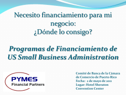 Programas de Financiamiento de US Small Business Administration