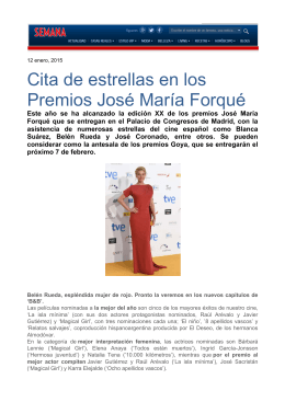Cita de estrellas en los Premios José María Forqué