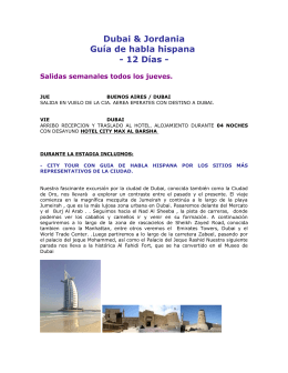 Dubai & Jordania Guía de habla hispana - 12 Días -