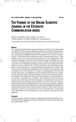 THE FORMAT OF THE ONLINE SCIENTIFIC JOURNAL IN