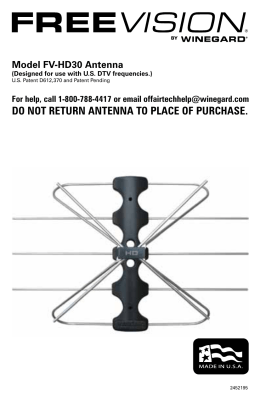 Do not return antenna to place oF purchase.