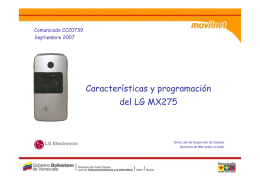 Características y programación del LG MX275