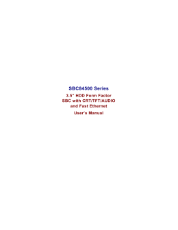 SBC84500 Series Users Manual Version A3 June 2003