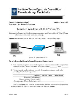 Telnet en Windows 2000/XP/Vista/W7