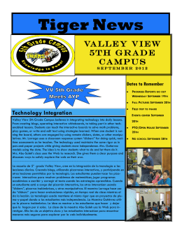 Tiger News - Valley View 5th Grade Campus