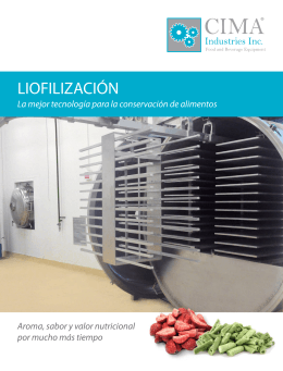 LIOFILIZACIÓN - CIMA® Industries Inc.