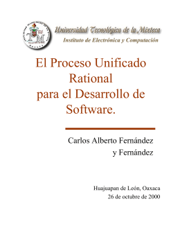 El Proceso Unificado Rational para el Desarrollo de Software.