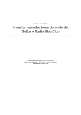 Insertar reproductores de audio de GoEar y Radio Blog Club
