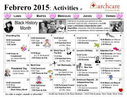Febrero 2015: Activities at