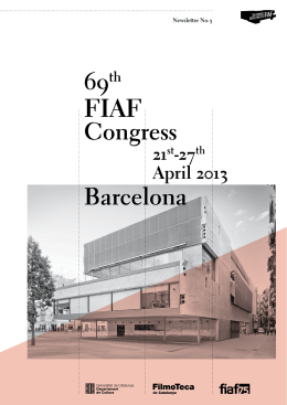 69th Congress Barcelona - the FIAF Congresses website