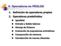 Operadores en Prolog