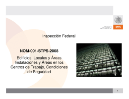 NOM-001-STPS-2008 - Secretaría del Trabajo y Previsión Social