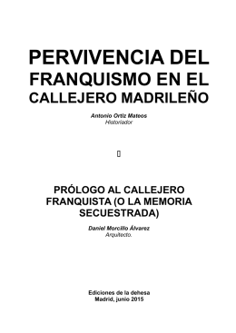 Callejero franquista - Federación regional de asociaciones de