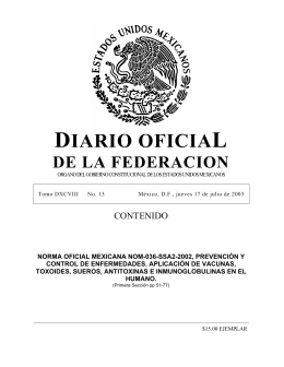 Norma Oficial Mexicana NOM-036-SSA2