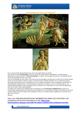 “El nacimiento de Venus” de Botticelli” “El