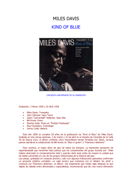 Otras músicas - Miles Davis "Kind of blue"