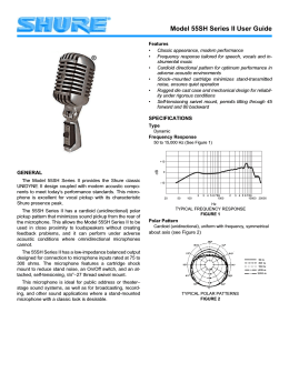 Shure 55SH Series II Microphone User Guide