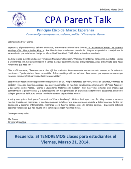 CPA Parent Talk - Community of Peace Academy