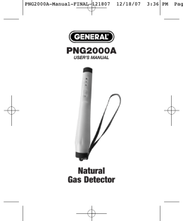 PNG2000A Natural Gas Detector - General Tools And Instruments