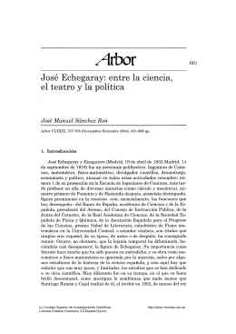 José Echegaray: entre la ciencia, el teatro y la política - Arbor