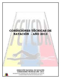 condiciones tecnicas natacion 2013