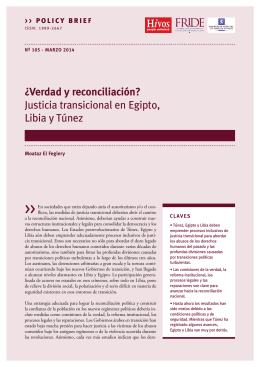 Justicia transicional en Egipto, Libia y Túnez
