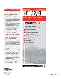 H11,12,13 - Washington Metropolitan Area Transit Authority