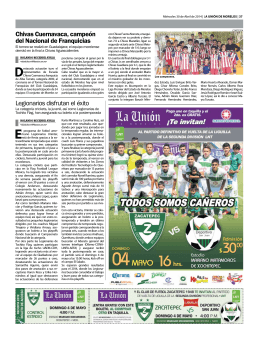 Legionarios disfrutan el éxito Chivas Cuernavaca