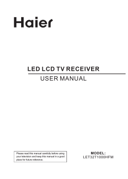 led lcd tv receiver user manual - Haier.com Worldwide
