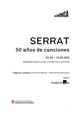 Dossier de Prensa SERRAT 50 anys de