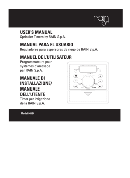 manuale dell`utente - Orbit Irrigation Products