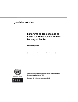 gestión pública - Comisión Económica para América Latina y el