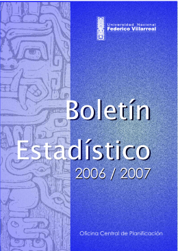 Boletín Estadístico 2006 - Universidad Nacional Federico Villarreal
