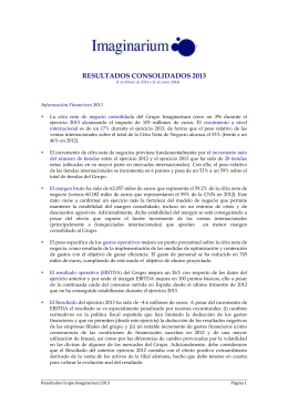 IMAGINARIUM Información Financiera Anual 2014