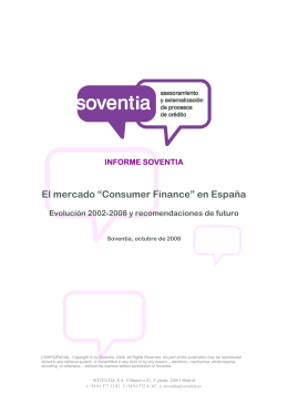 El mercado “Consumer Finance” en España