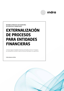 externalización de procesos para entidades financieras