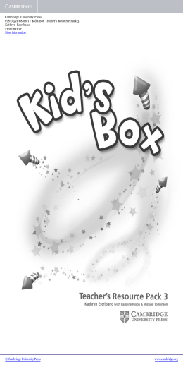 Kid`s Box Teacher`s Resource