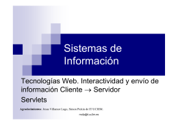 Tecnologías Web: servlets