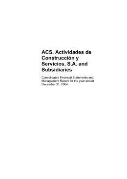 ACS, Actividades de Construcción y Servicios, SA and