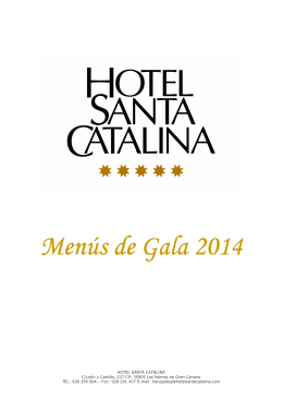 Menús de Gala ús de Gala ús de Gala 2014