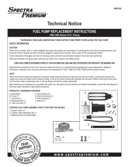 Technical Notice - Spectra Premium