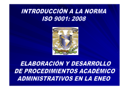 Introducción a a la norma ISO 9001:2008 - ENEO