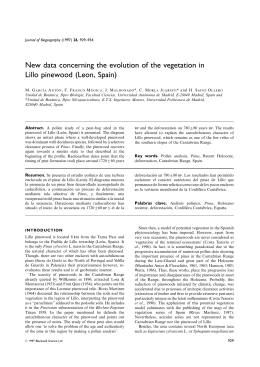 New data concerning the evolution of the vegetation in Lillo