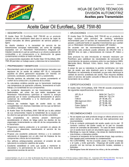 Aceite Gear Oil Eurofleet SAE 75W-80